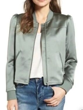 Hinge Satin bomber Jacket